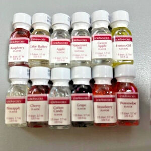 New LorAnn Super Strength (1 dram) Variety Pack of 12 sealed bottles .125 oz ea